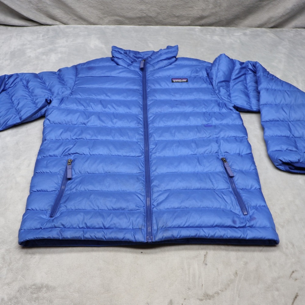 Patagonia Down Sweater Kids XL 14 Blue Insulated Light Pack Quilted Puffer Warm